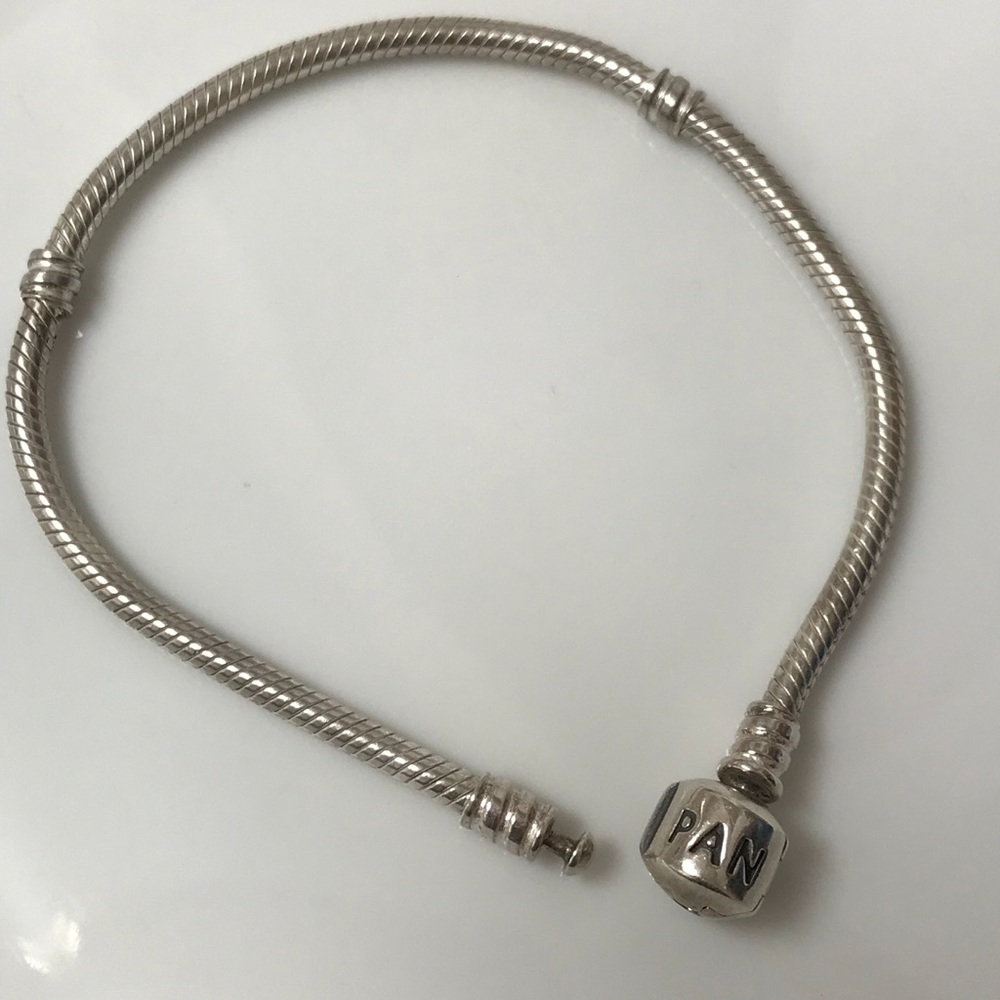 Pandora silver bracelet with gift charm